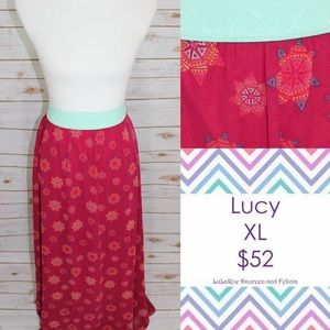LuLaRoe XL Lucy Floor Length Skirt NWT